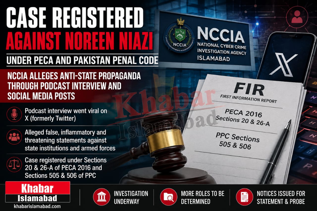 NCCIA Registers PECA Case Against Noreen Niazi